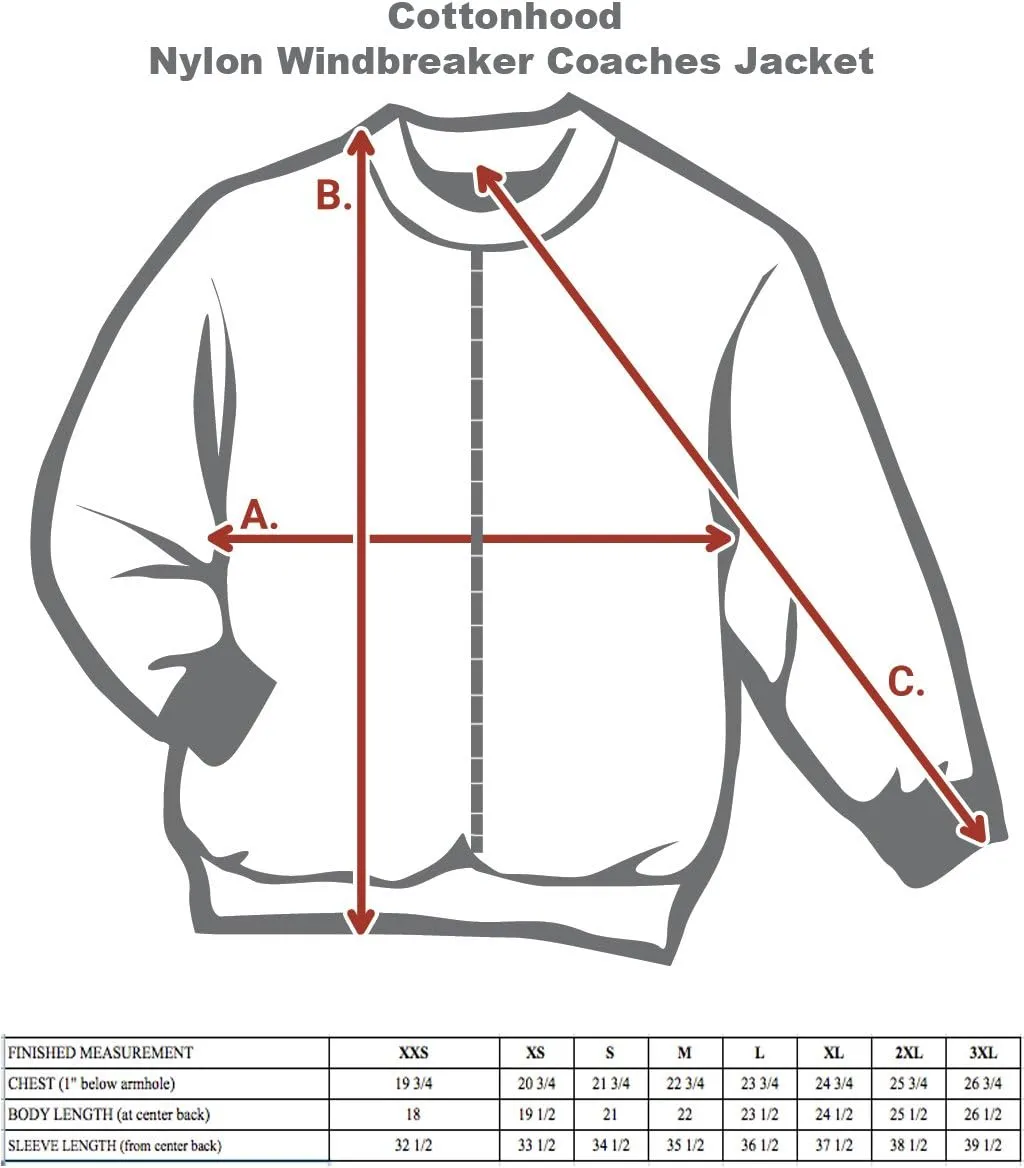 Coaches Jacket, Nylon Windbreaker for Men - Lightweight and Water-Resistant Coach Jacket