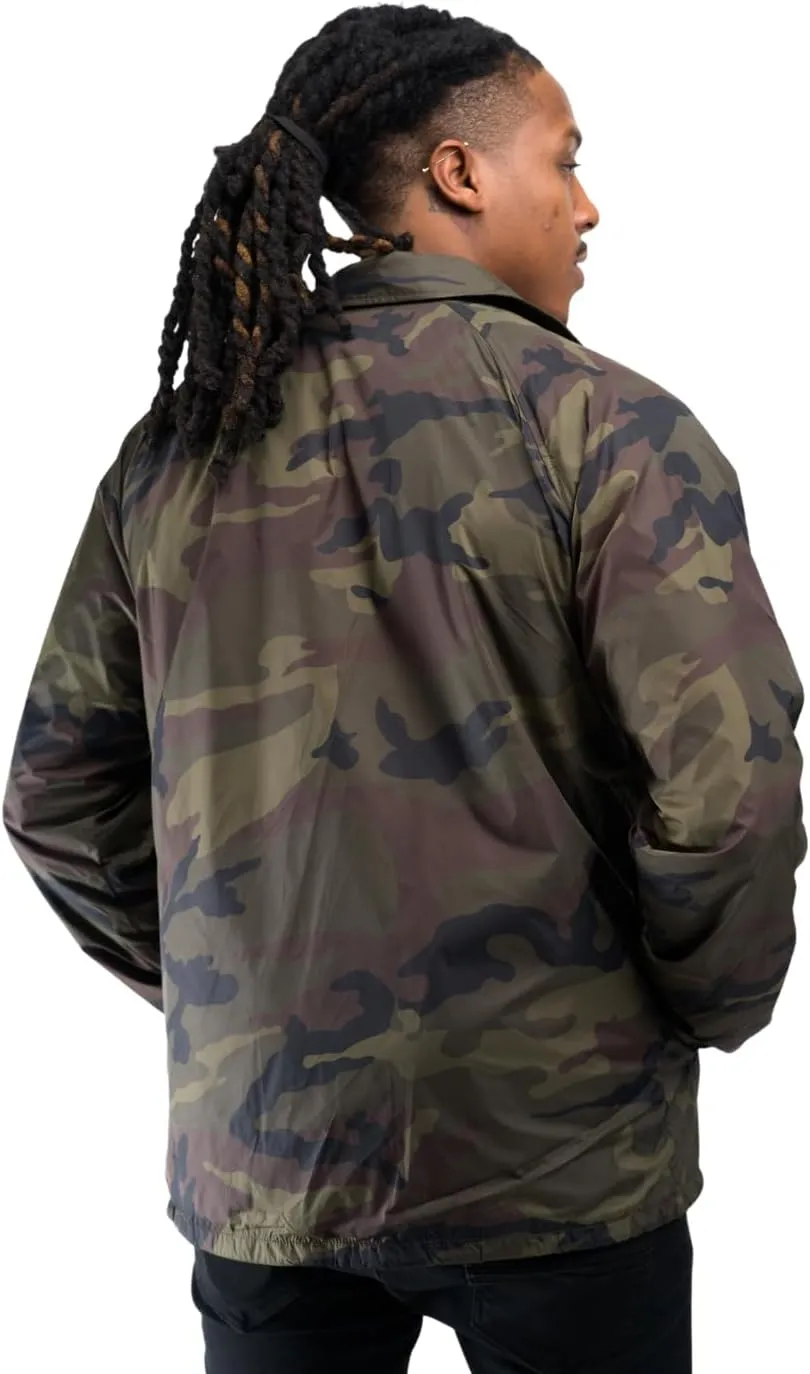 Coaches Jacket, Nylon Windbreaker for Men - Lightweight and Water-Resistant Coach Jacket