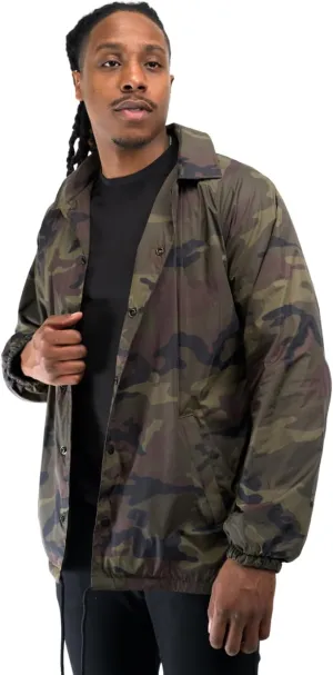Coaches Jacket, Nylon Windbreaker for Men - Lightweight and Water-Resistant Coach Jacket