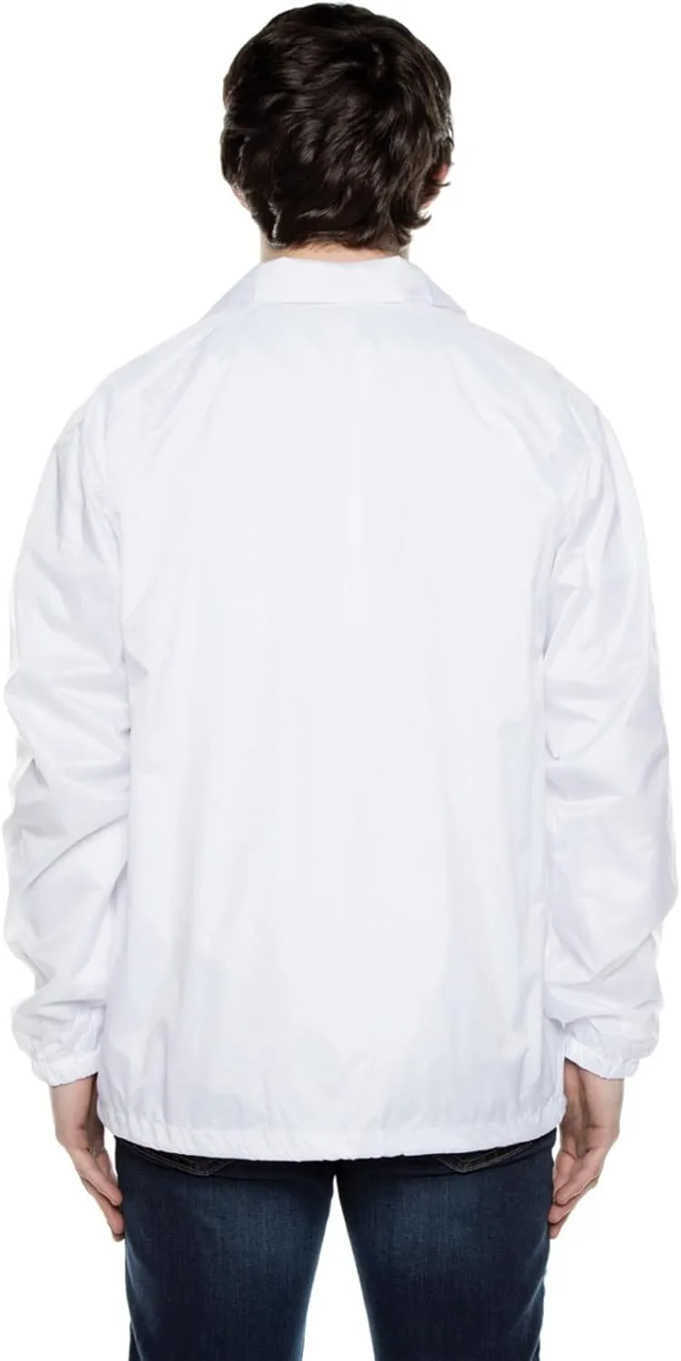 Coaches Jacket, Nylon Windbreaker for Men - Lightweight and Water-Resistant Coach Jacket