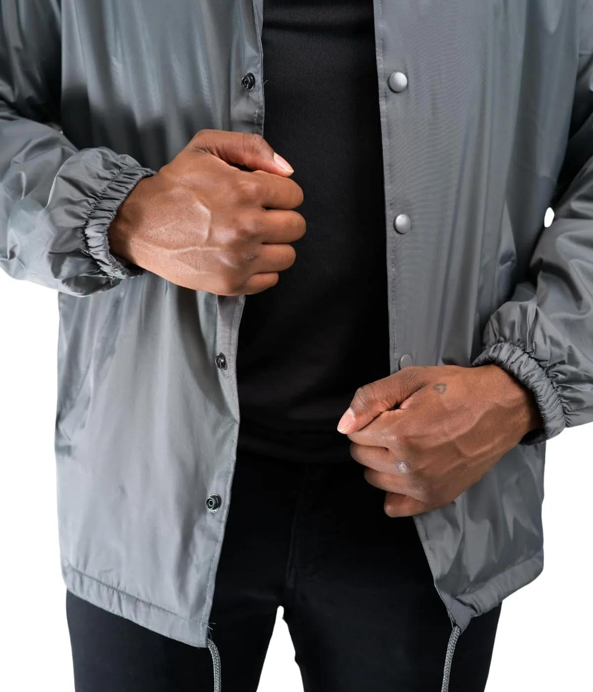 Coaches Jacket, Nylon Windbreaker for Men - Lightweight and Water-Resistant Coach Jacket