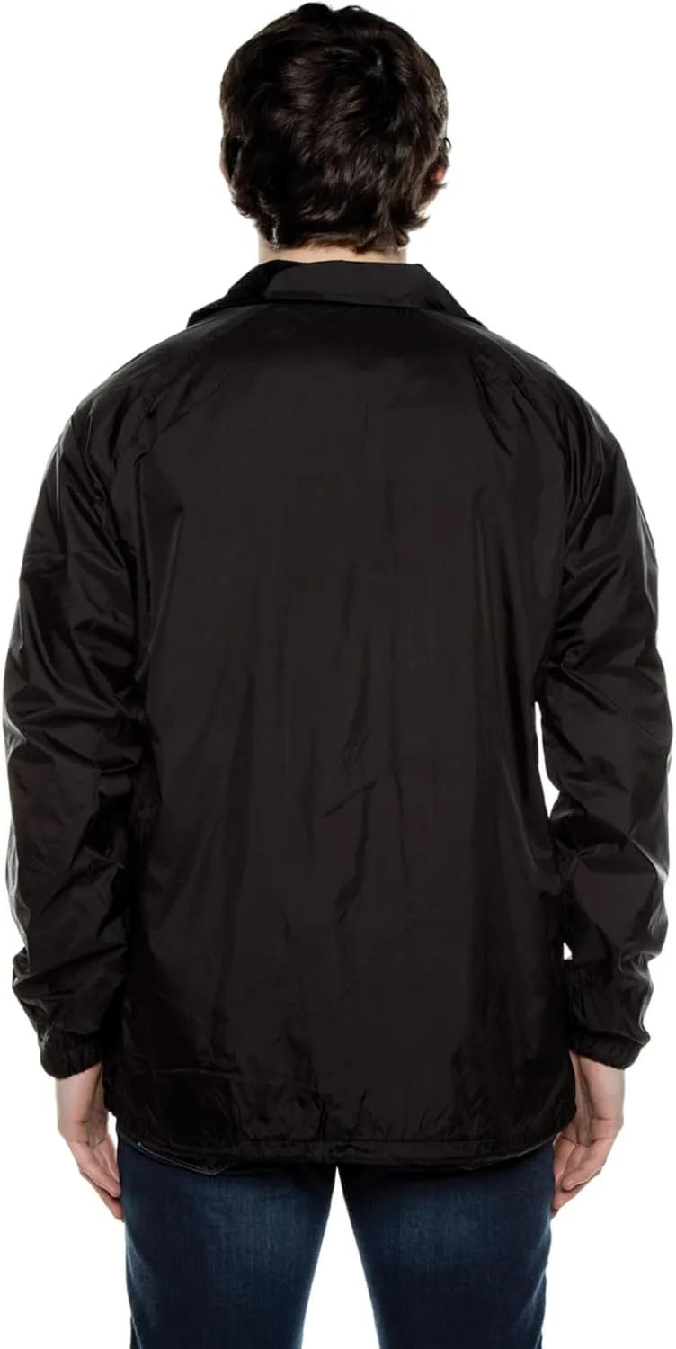 Coaches Jacket, Nylon Windbreaker for Men - Lightweight and Water-Resistant Coach Jacket