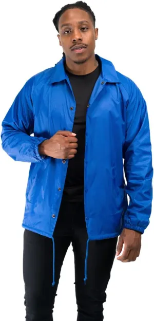 Coaches Jacket, Nylon Windbreaker for Men - Lightweight and Water-Resistant Coach Jacket