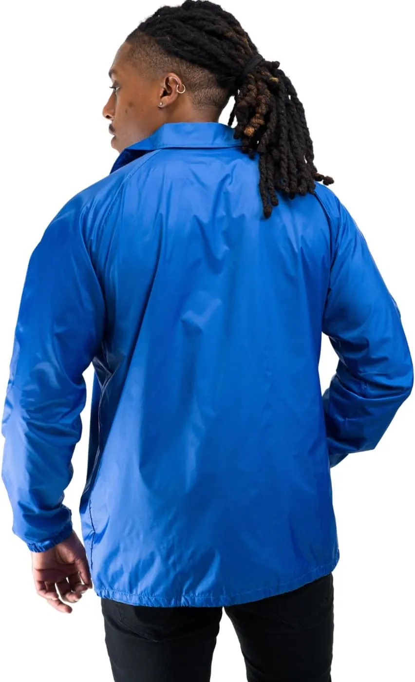 Coaches Jacket, Nylon Windbreaker for Men - Lightweight and Water-Resistant Coach Jacket