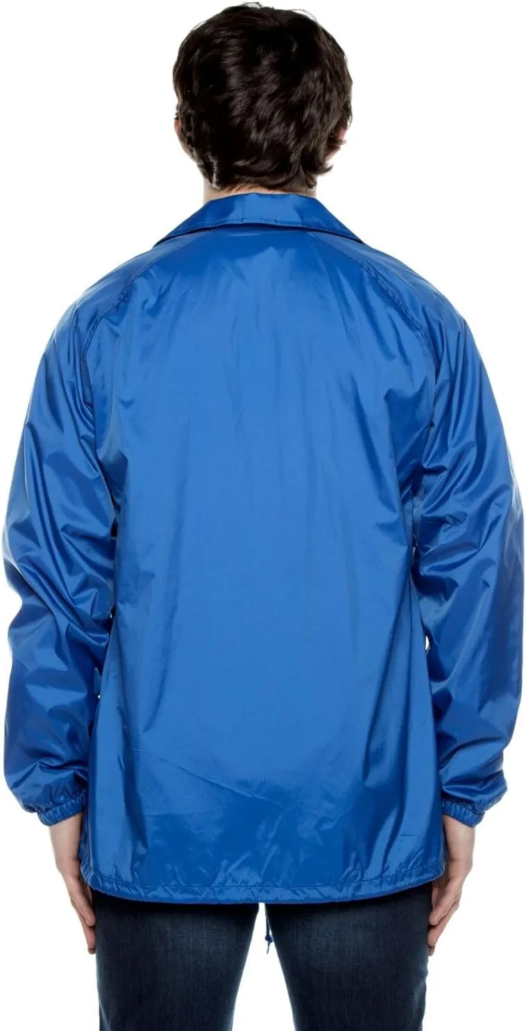 Coaches Jacket, Nylon Windbreaker for Men - Lightweight and Water-Resistant Coach Jacket