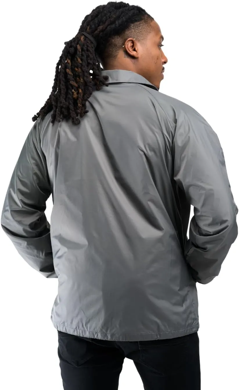 Coaches Jacket, Nylon Windbreaker for Men - Lightweight and Water-Resistant Coach Jacket