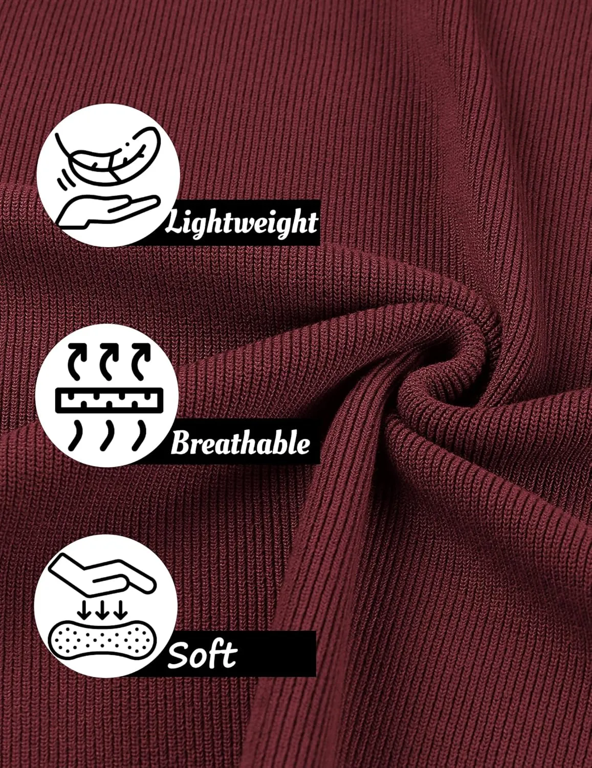 COOFANDY Mens Slim Fit Knit Polo Shirts Business Lightweight Polo Sweater Casual Summer Ribbed Textured Collared T Shirt