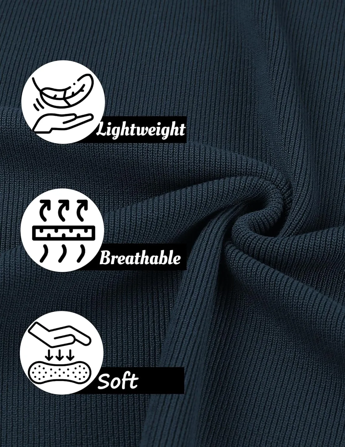 COOFANDY Mens Slim Fit Knit Polo Shirts Business Lightweight Polo Sweater Casual Summer Ribbed Textured Collared T Shirt