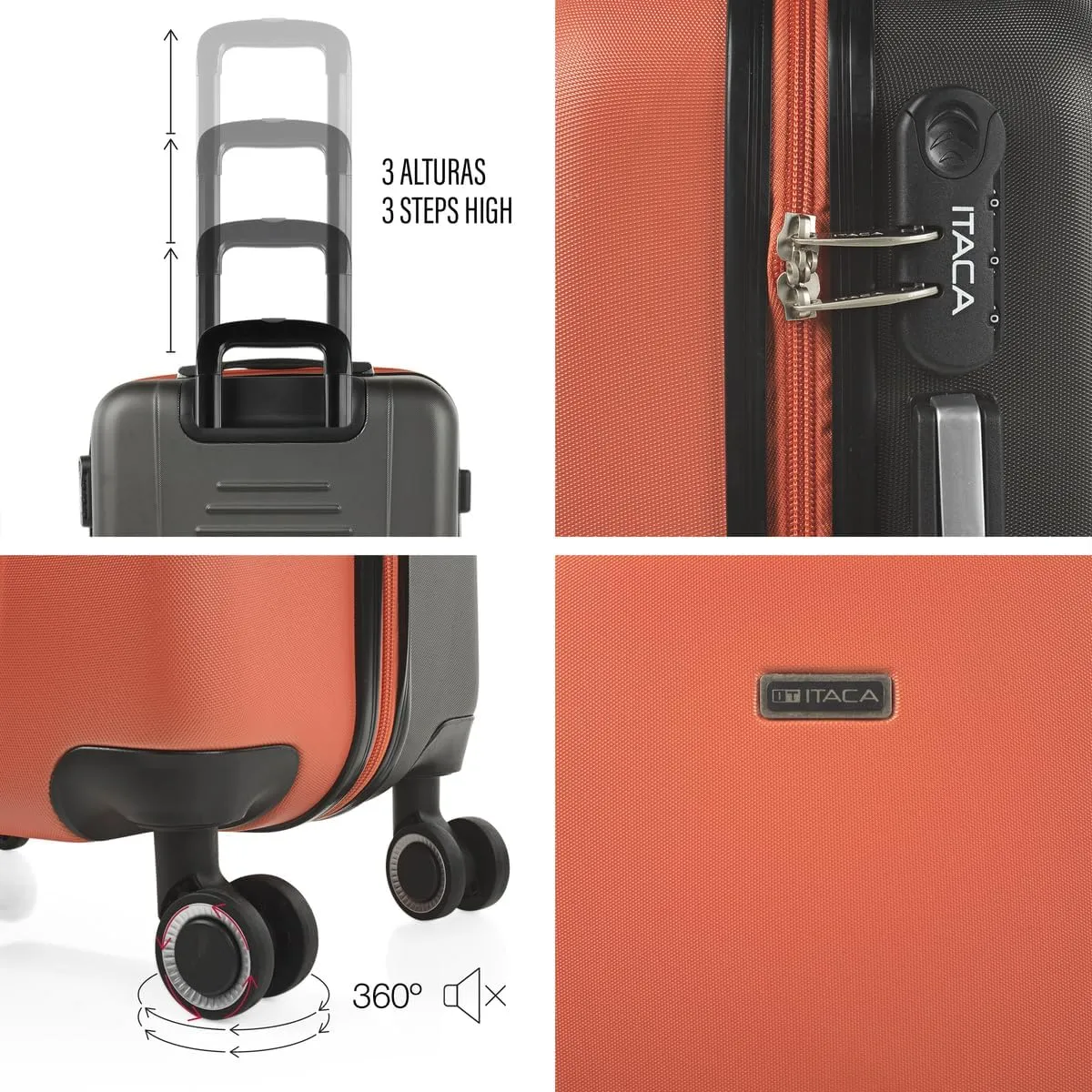 Coral-anthracite, Suitcase 75cm