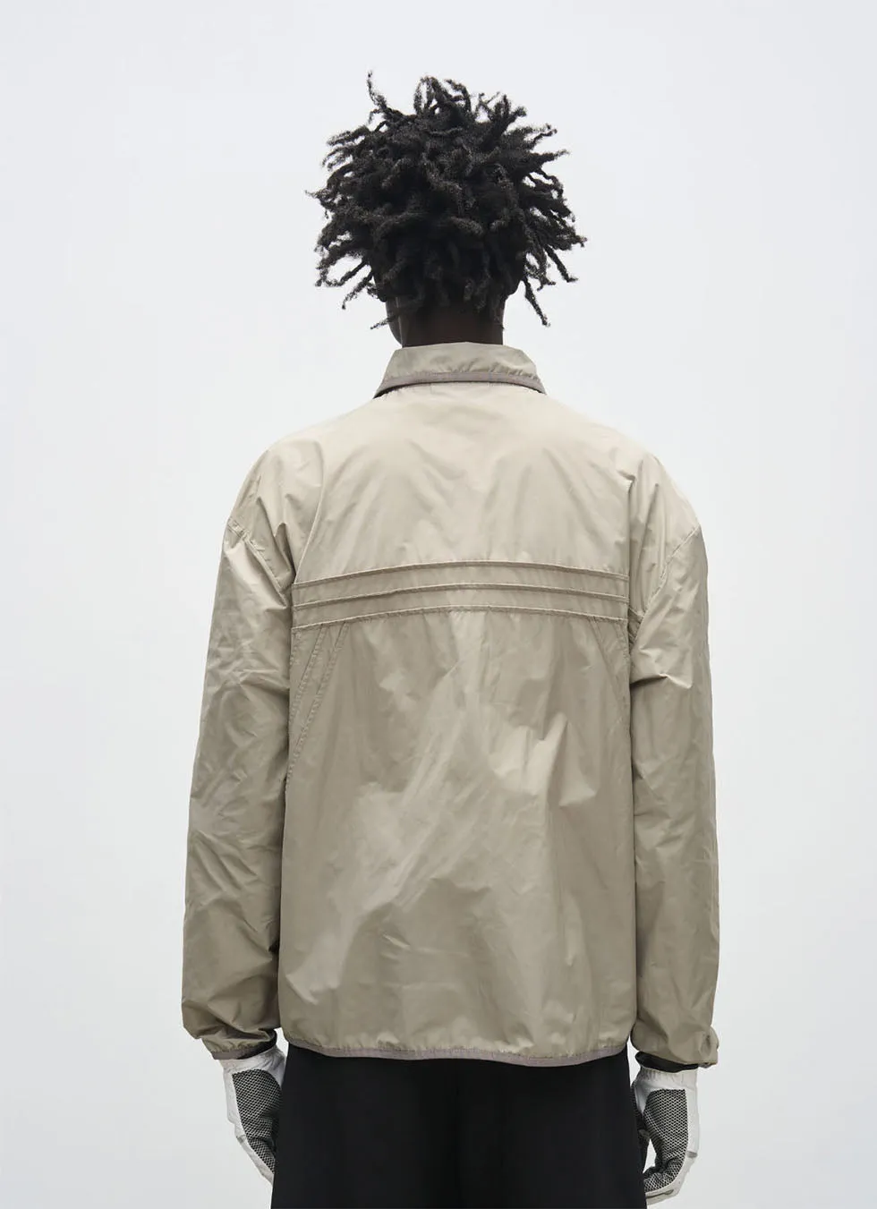 Curved Layered Curved Hem Lightweight Jacket