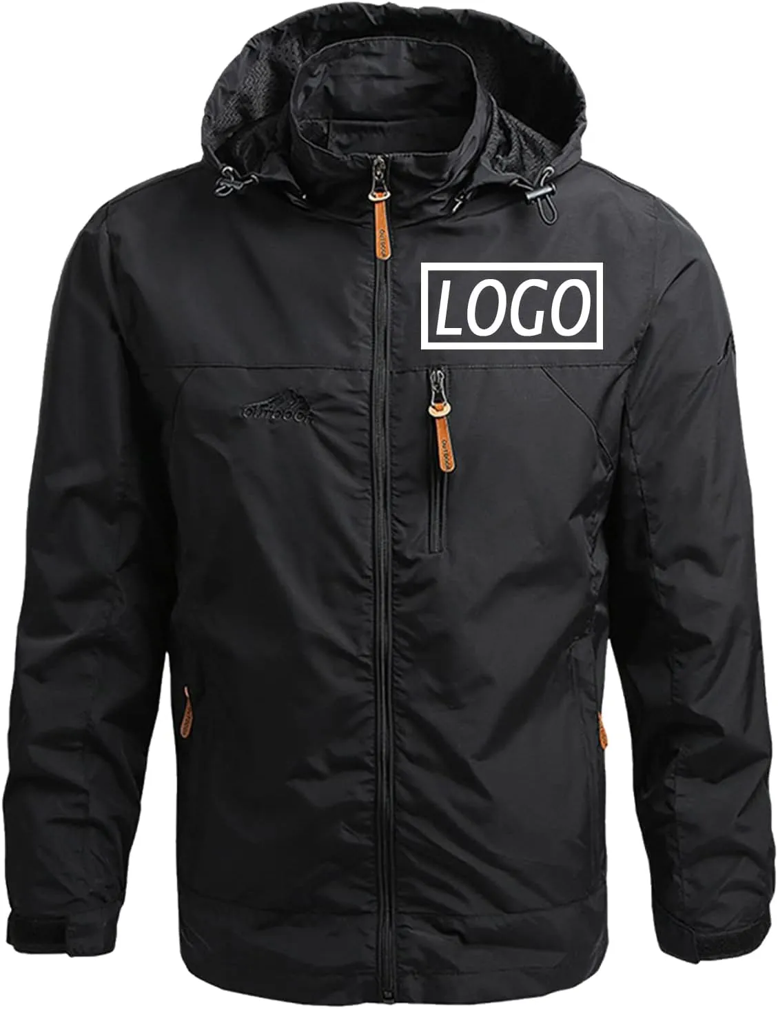 Custom Men's Jacket Add Your Own Logo Design Personalized Lightweight Waterproof Windbreaker Rain Coat