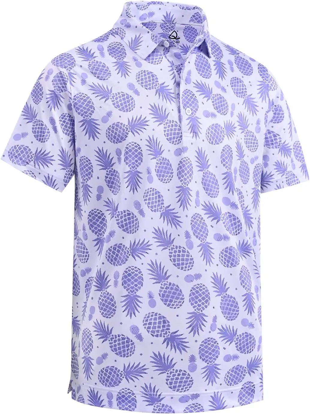 DEOLAX Mens Polo Shirts Moisture Wicking Dry Fit Performance Mens Golf Shirt Regular Fit Fashion Print Short Sleeve Polo