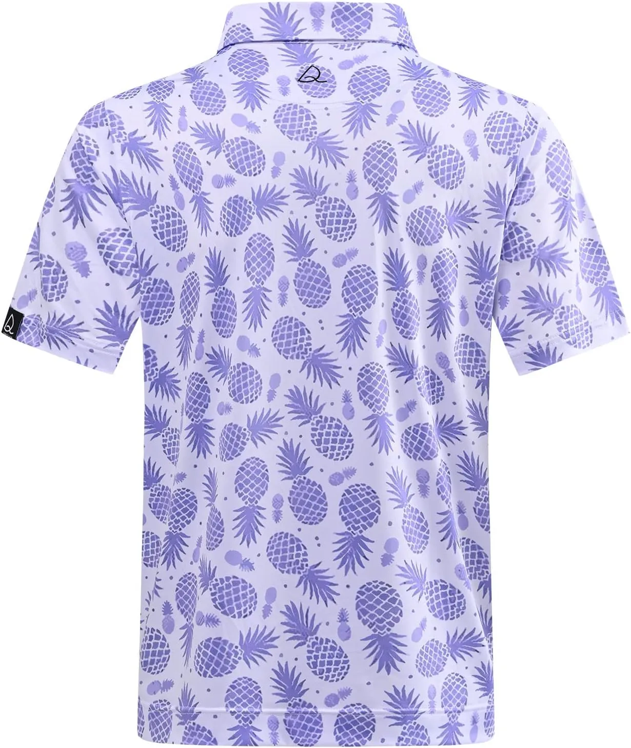 DEOLAX Mens Polo Shirts Moisture Wicking Dry Fit Performance Mens Golf Shirt Regular Fit Fashion Print Short Sleeve Polo