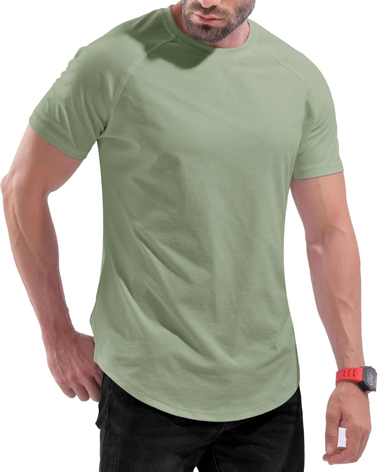 DEOLAX Mens T Shirt Fashion Muscle Crew Neck Mens Tee Shirts Short Sleeve Casual Classic Dry Fit Mens Athletic Tee Shirts