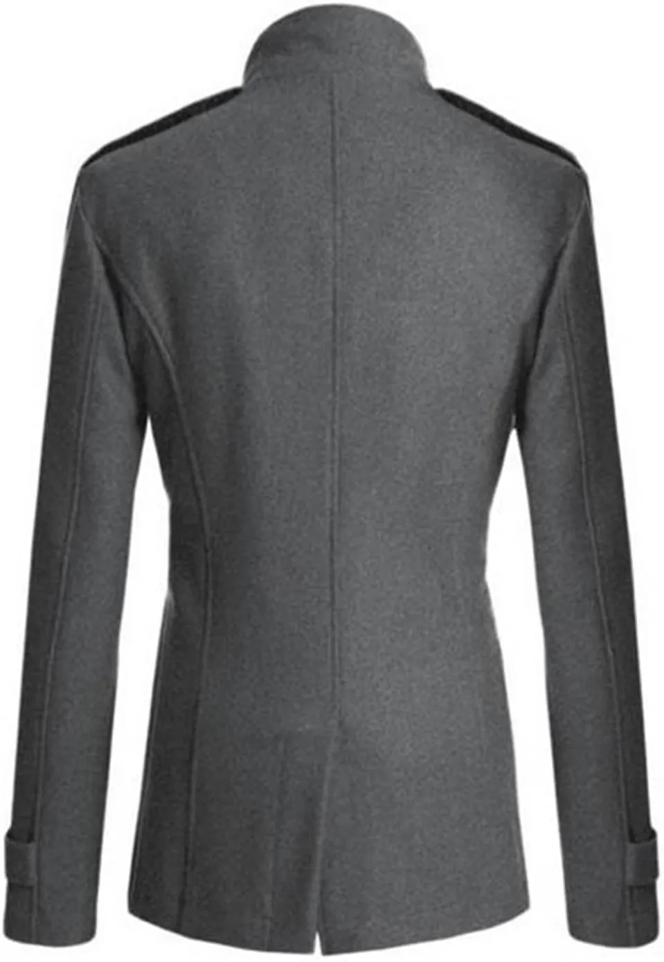 Dgoopd Men's Double Breasted Trench Coat Wool Blend Coat Plus Size Overcoat Business Casual Jacket Fall Winter Jackets