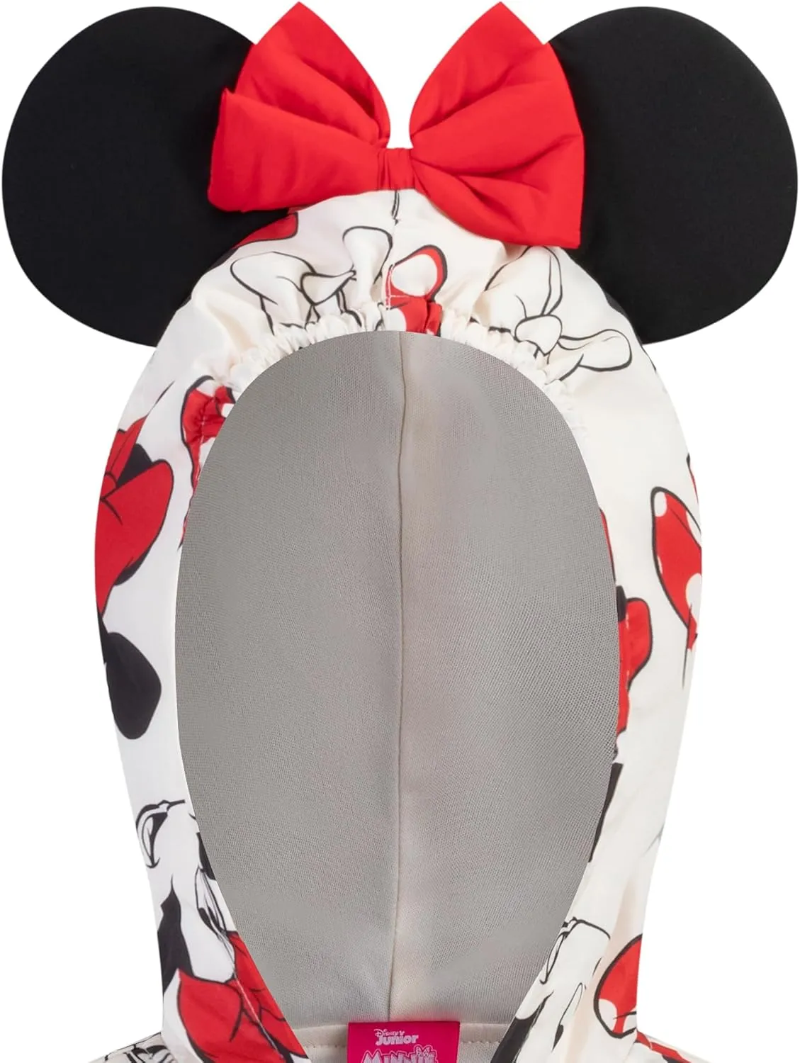 Disney Minnie Mouse Girls Water Resistant Windbreaker Jacket with Ears for Toddler Kids
