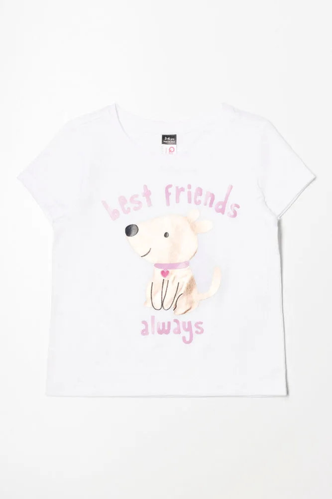 Dog Short Sleeve T-Shirt White