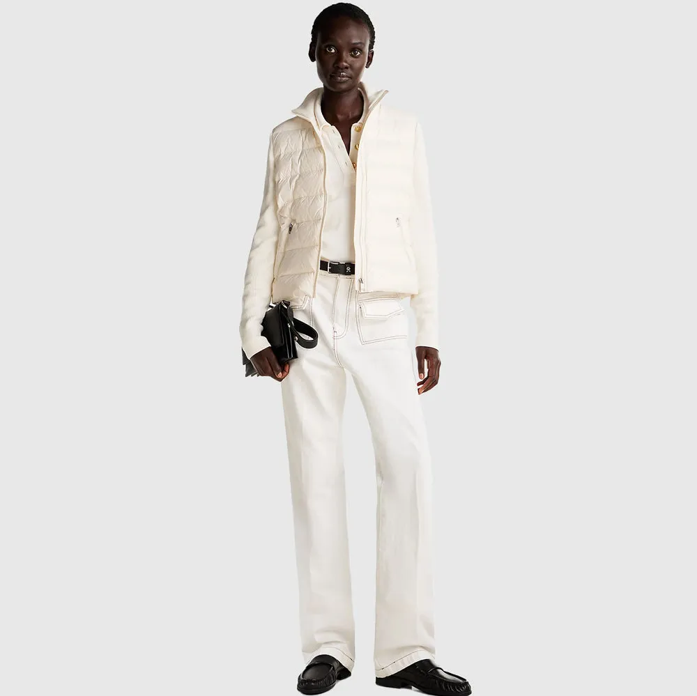 Down Feminine Gloss Knit - Off White