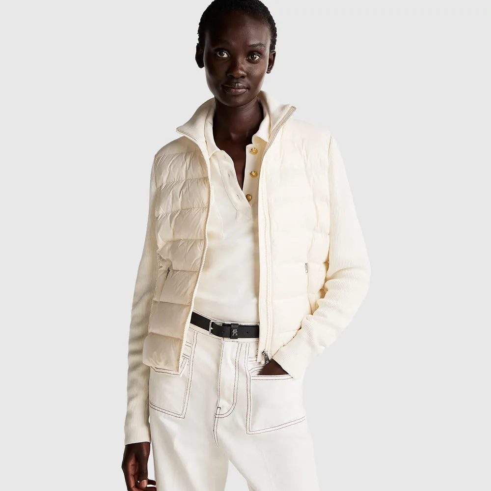 Down Feminine Gloss Knit - Off White