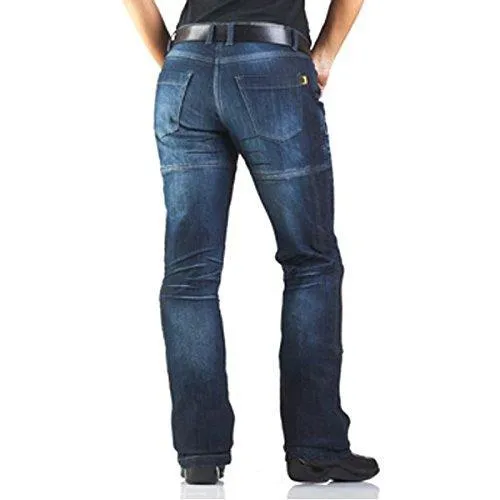 Drayko Womens Blue Drift Riding Jeans