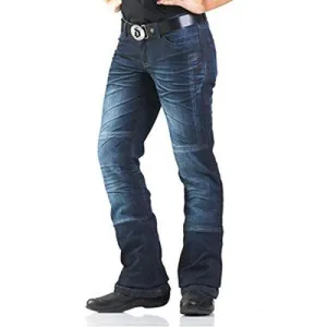 Drayko Womens Blue Drift Riding Jeans