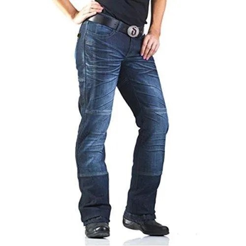 Drayko Womens Blue Drift Riding Jeans