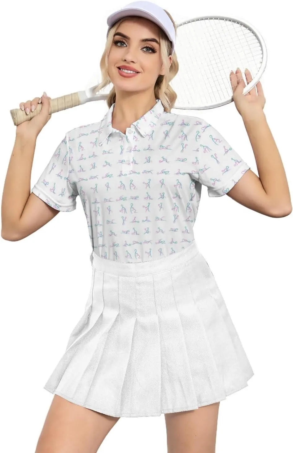 Funny Golf Polo Shirts for Women Quick Dry Short Sleeve Golf Shirt Moisture Wicking Golf Outfits for Women Golf Gifts