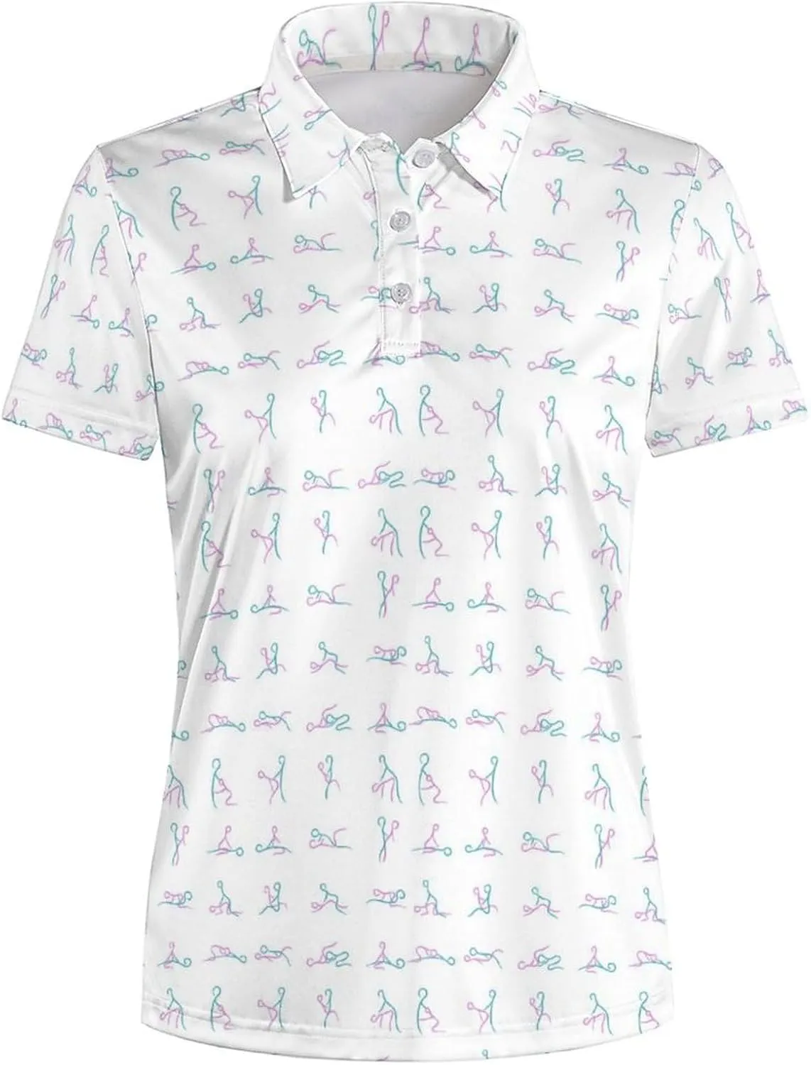 Funny Golf Polo Shirts for Women Quick Dry Short Sleeve Golf Shirt Moisture Wicking Golf Outfits for Women Golf Gifts