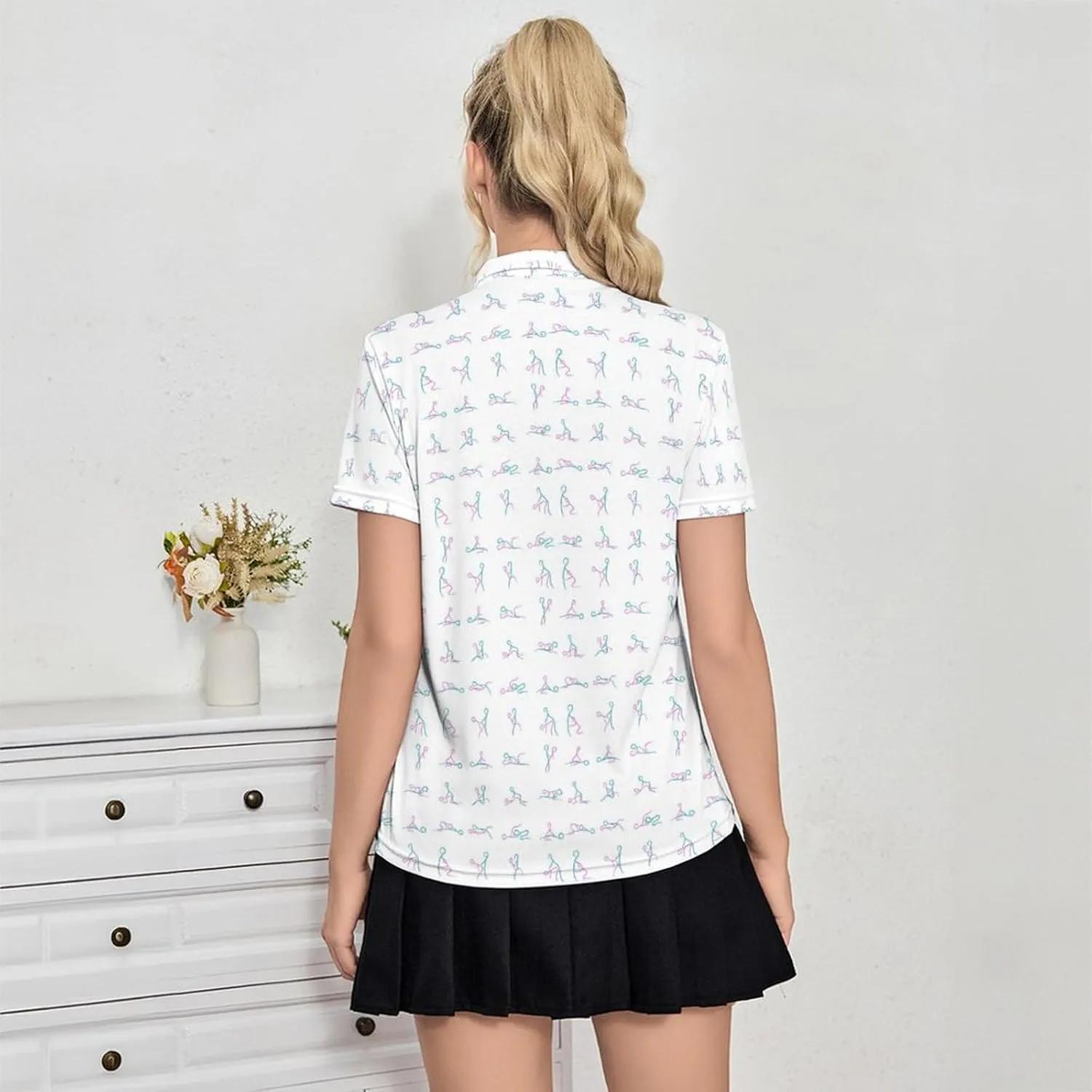 Funny Golf Polo Shirts for Women Quick Dry Short Sleeve Golf Shirt Moisture Wicking Golf Outfits for Women Golf Gifts