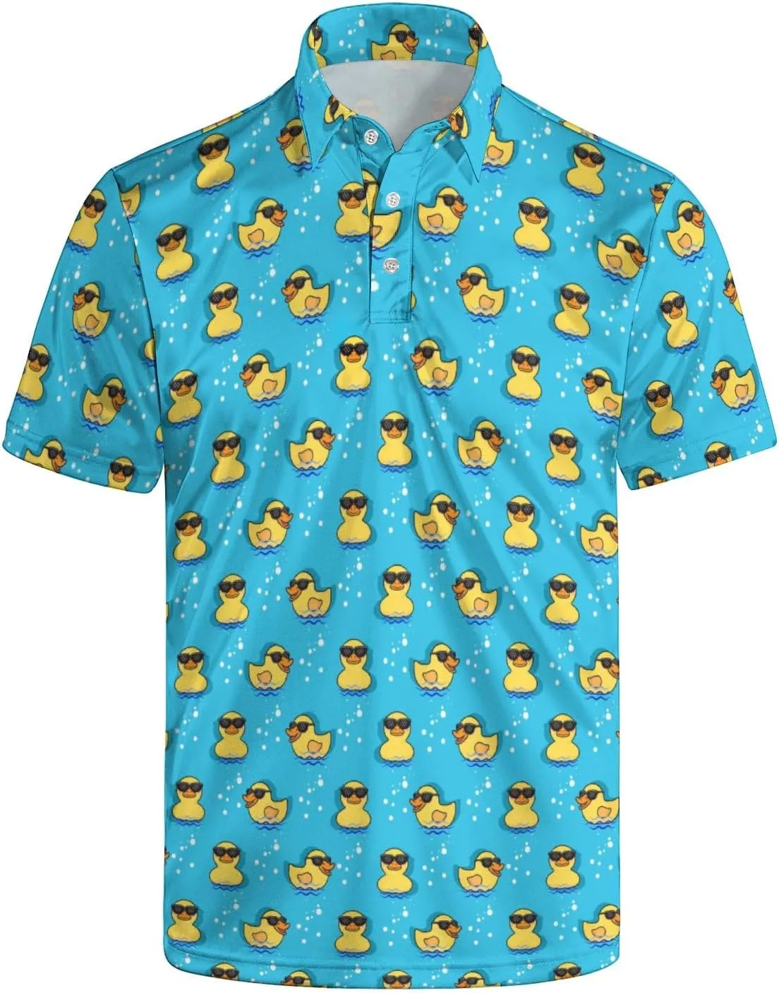 Funny Golf Polos for Men Funny Print Short Sleeve Shirts Quick Dry Polo Shirts Hawaiian Shirt Performance Golf Outfits