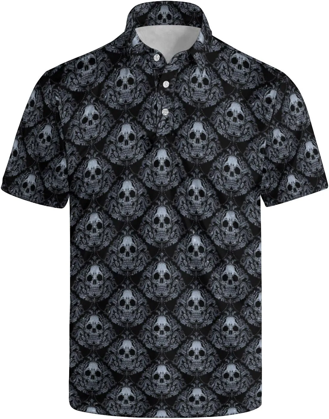 Funny Golf Polos for Men Funny Print Short Sleeve Shirts Quick Dry Polo Shirts Hawaiian Shirt Performance Golf Outfits