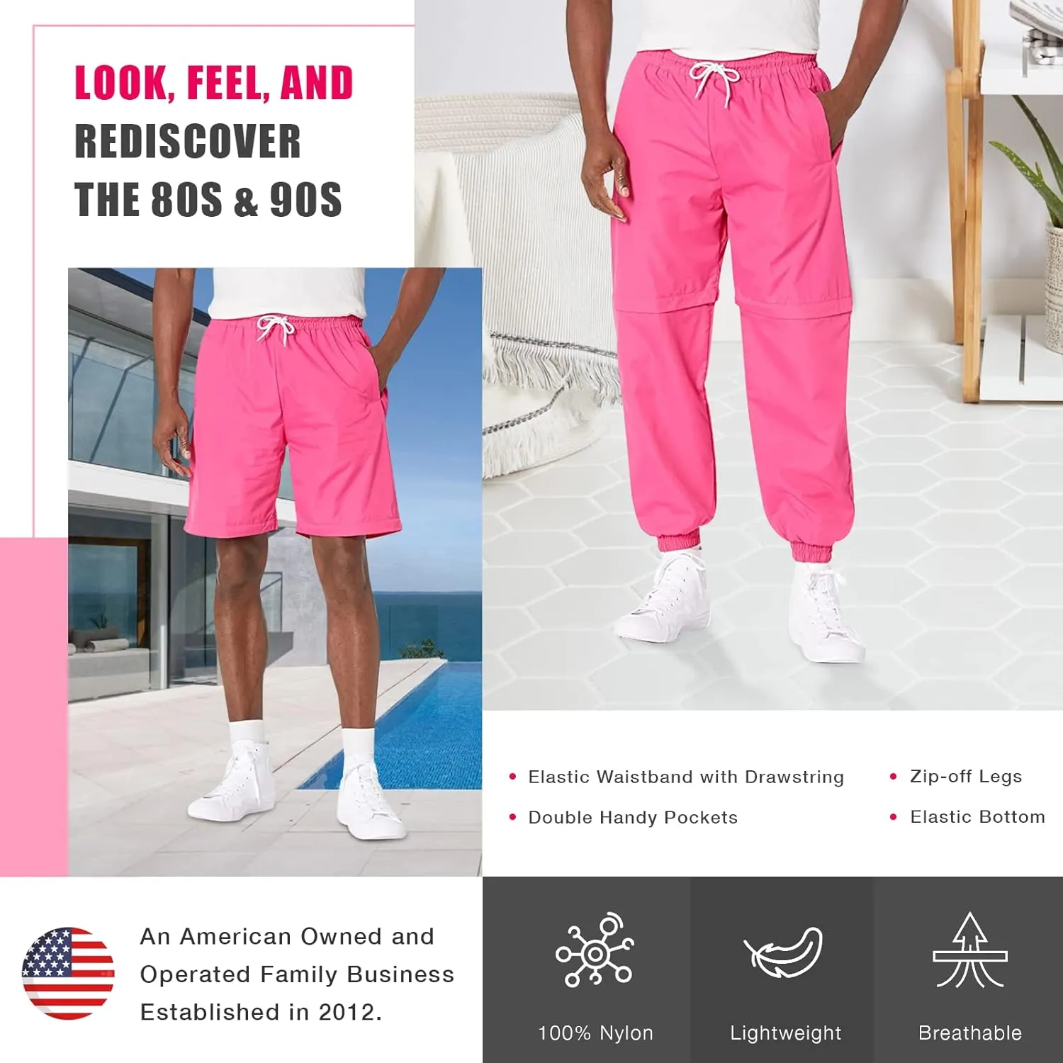 Funny Guy Mugs 80s & 90s Retro Neon Windbreaker Pants
