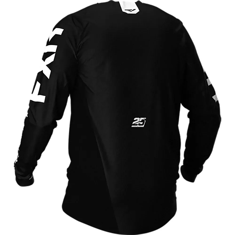 FXR 213303-1001-07 Podium MX Jersey Lightweight Breathable Slim Fit Drop Tail Hem Black