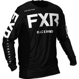 FXR 213303-1001-07 Podium MX Jersey Lightweight Breathable Slim Fit Drop Tail Hem Black
