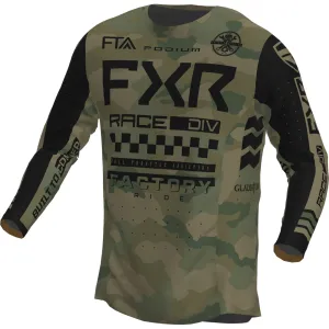 FXR  Camo Podium Gladiator MX Jersey Long Sleeve Lightweight Slim Fit Drop-Tail