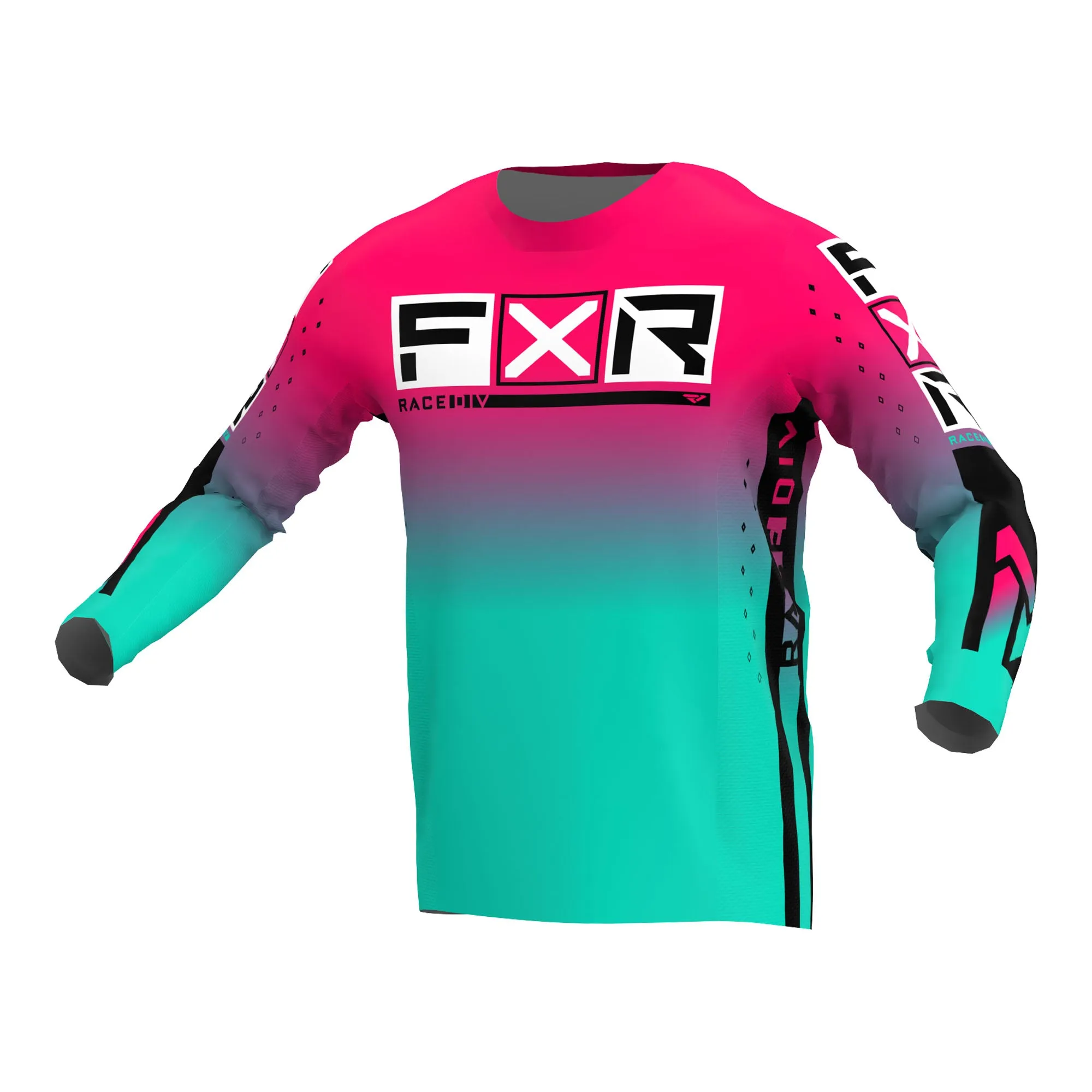 FXR  Mens Minty Re-Fresh Coral Podium Pro MX Jersey Longsleeve Lightweight Slim Fit