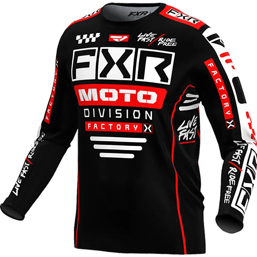 FXR  Podium Gladiator MX Jersey Lightweight Breathable Mesh Slim Fit Black Red
