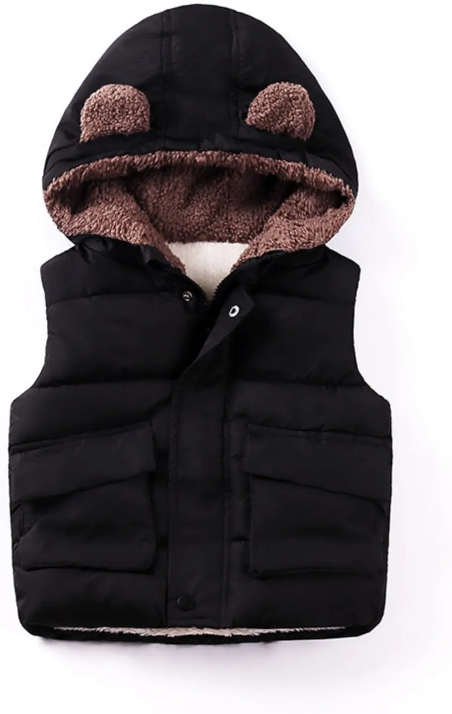Girls Long Coat Boys And Girls Fall And Winter Bear Padded Hooded Vest Zipper Cotton Jacket Hot Trench Coat Girls