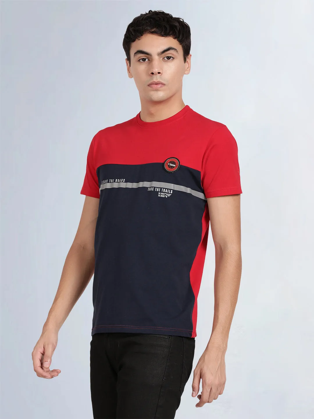 Half Sleeve Haute Red Crew Neck T-Shirt