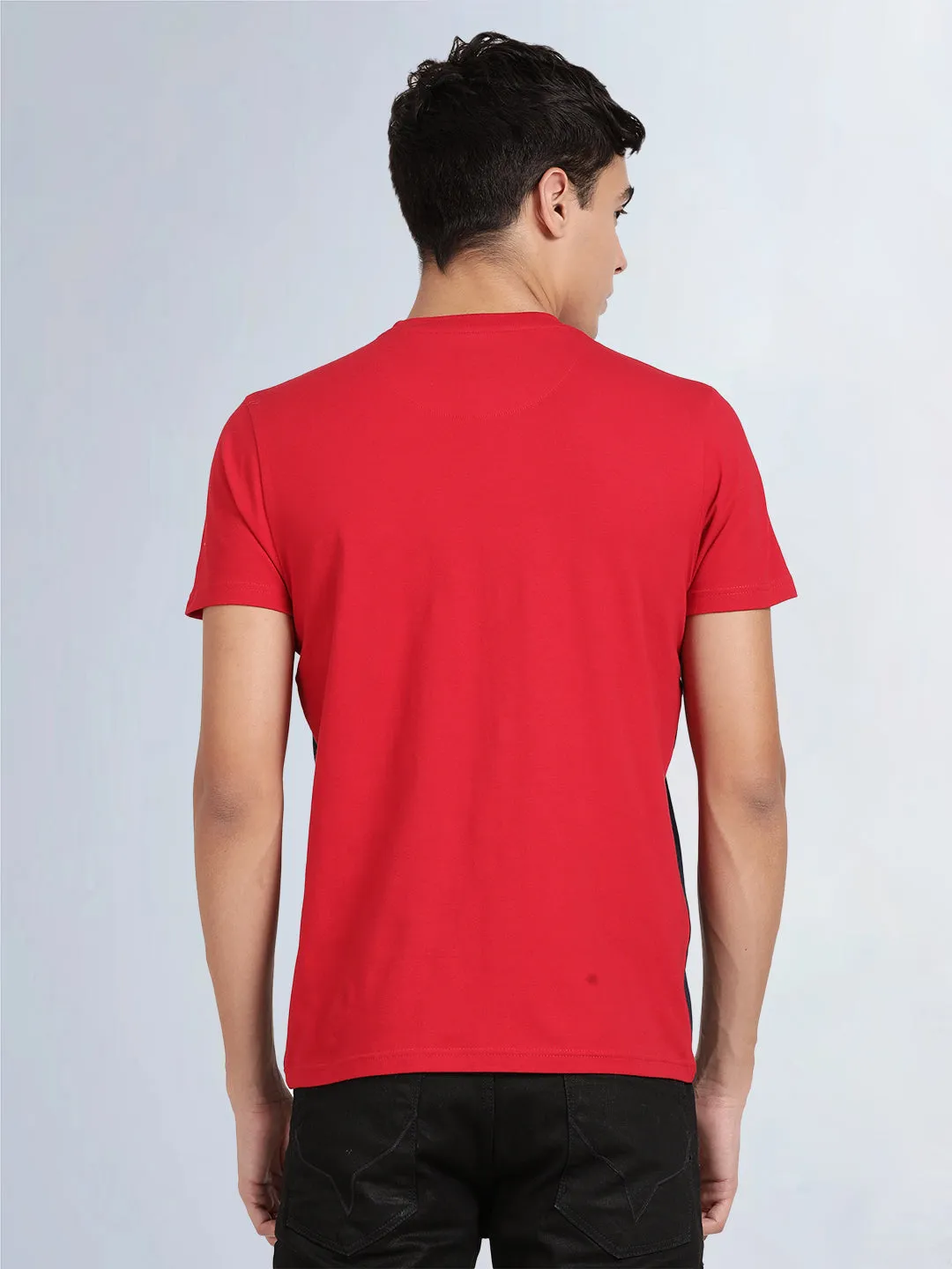 Half Sleeve Haute Red Crew Neck T-Shirt