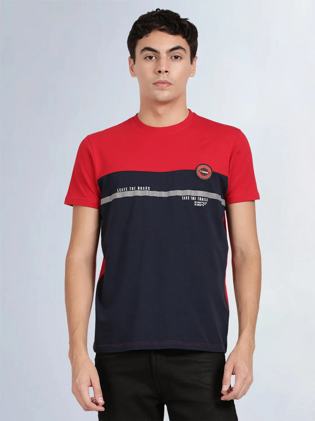 Half Sleeve Haute Red Crew Neck T-Shirt