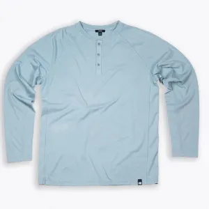 Hartley Long Sleeve Henley Shirt (Dusty Blue)