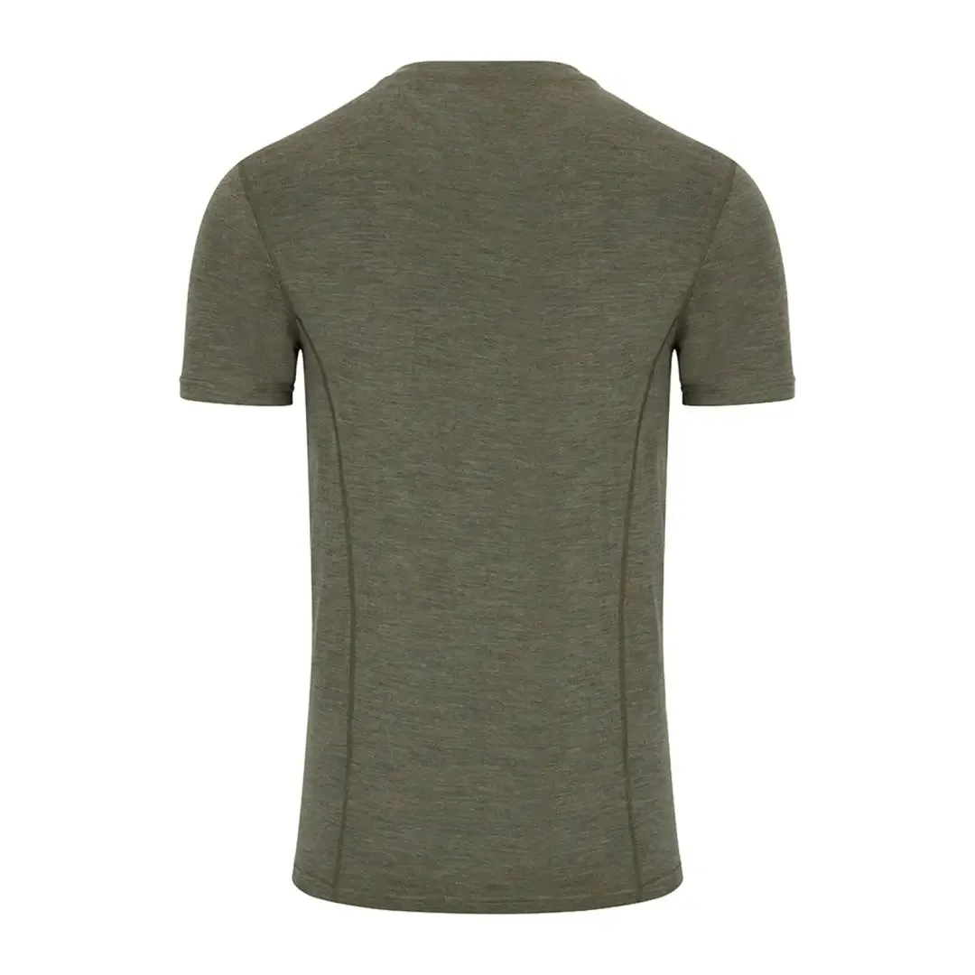 Hoggs of Fife 100% Merino Wool Crew Neck Short Sleeve Top