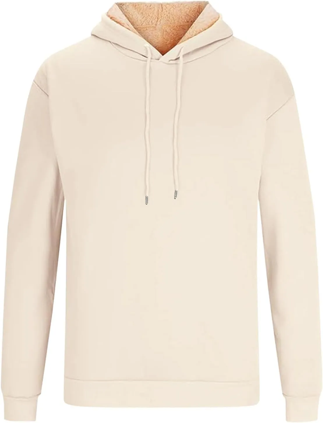 Hoodies for Men Thick Fleece Sherpa Lined Warm Thick Winter Heavyweight Sweatshirt Fashion Windproof Thermal Jacket