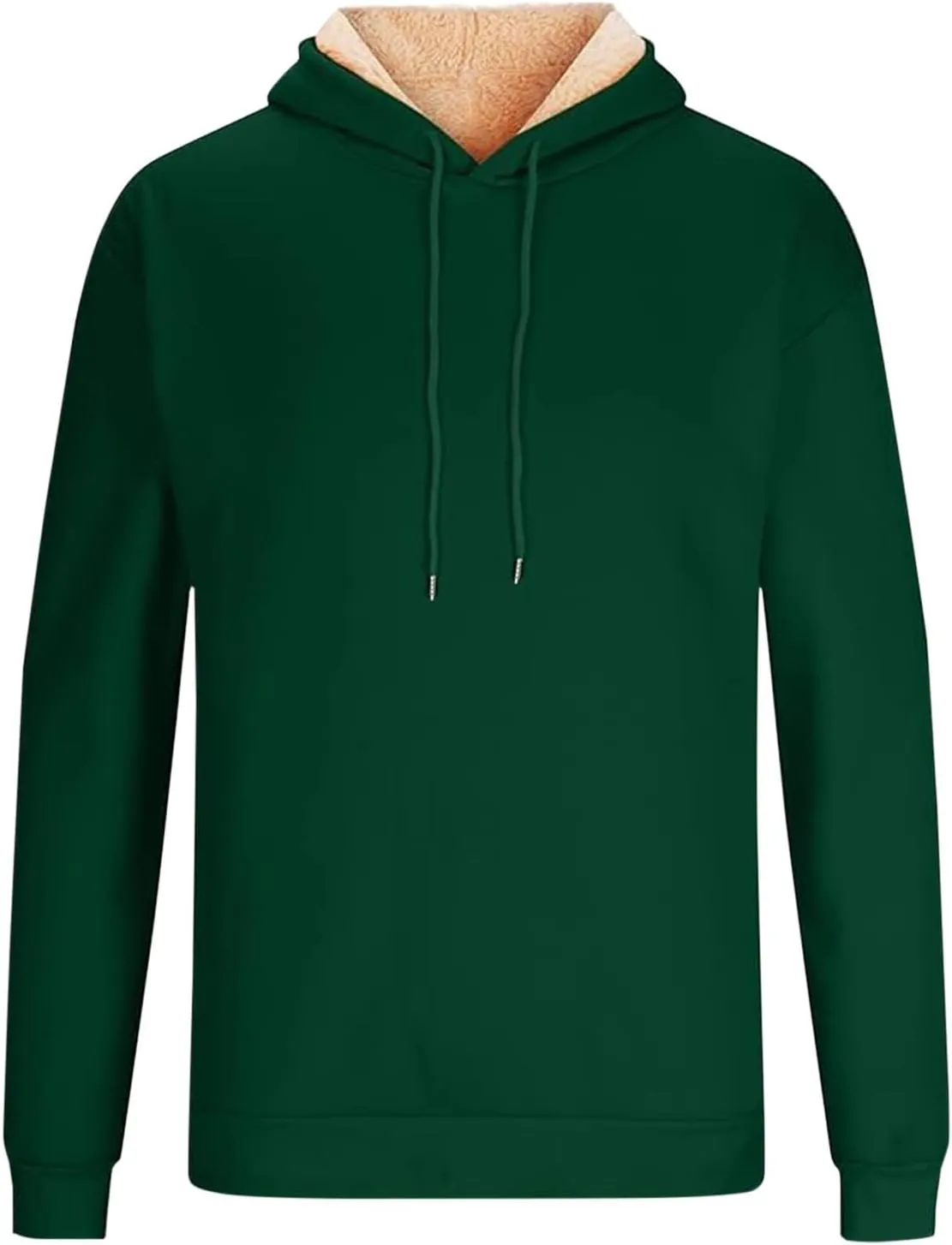 Hoodies for Men Thick Fleece Sherpa Lined Warm Thick Winter Heavyweight Sweatshirt Fashion Windproof Thermal Jacket