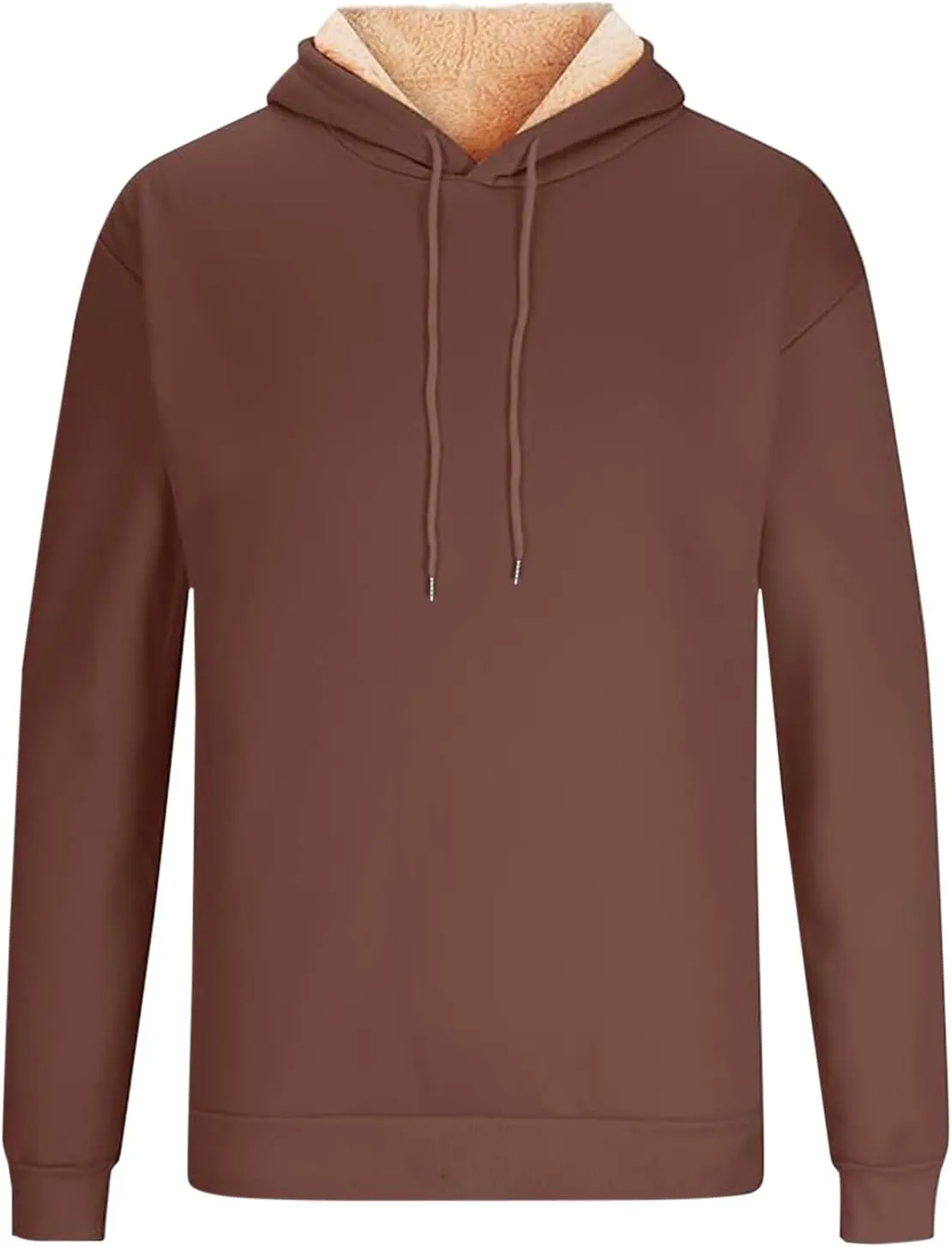 Hoodies for Men Thick Fleece Sherpa Lined Warm Thick Winter Heavyweight Sweatshirt Fashion Windproof Thermal Jacket