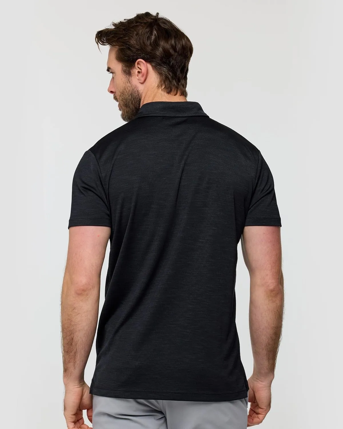 INTO THE AM Performance Dri Fit Polo Shirts for Men S-4XL - Quick Dry Moisture Wicking Athletic Sport Collar Work Shirts