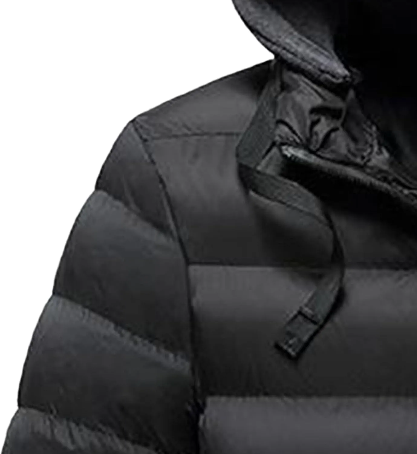 JEsilunmaMY Men's Casual Puffer Jacket with Removable Hood Winter Parka Cotton Down Coats Windproof Thermal Padded Jacket