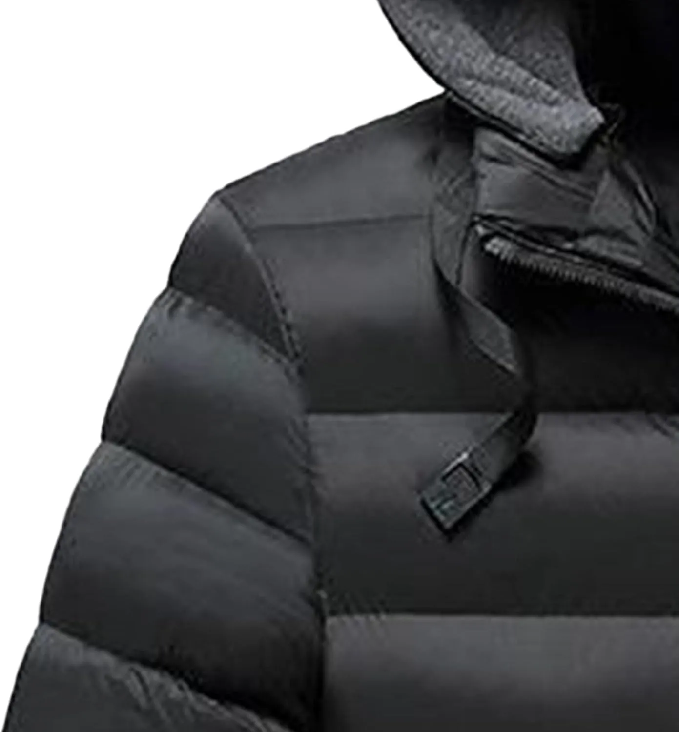 JEsilunmaMY Men's Casual Puffer Jacket with Removable Hood Winter Parka Cotton Down Coats Windproof Thermal Padded Jacket
