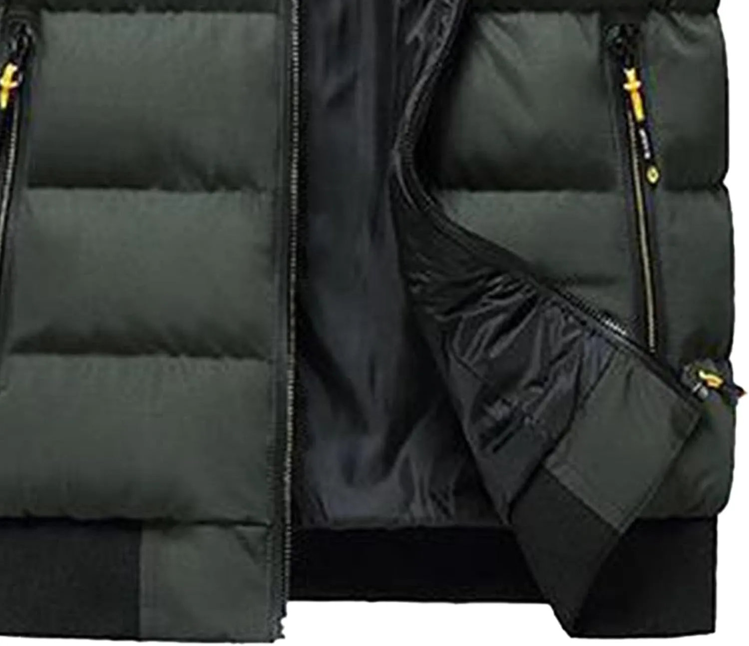 JEsilunmaMY Men's Casual Puffer Jacket with Removable Hood Winter Parka Cotton Down Coats Windproof Thermal Padded Jacket